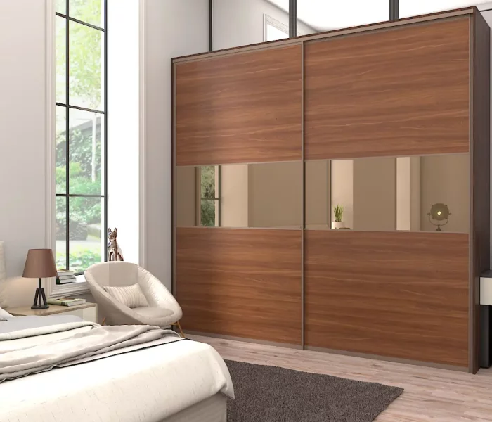 BRONZE MIRROR _ AMERICAN WALNUT - WARDROBE